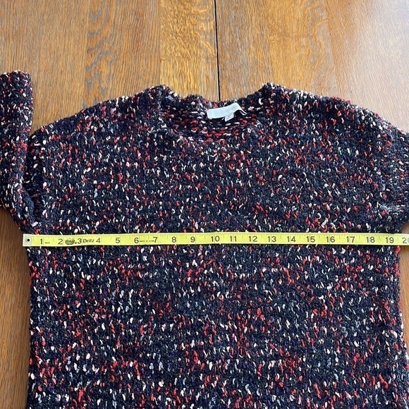 Madison Gray  black multicolored crewneck sweater three-quarter sleeves Size M - Picture 6 of 12